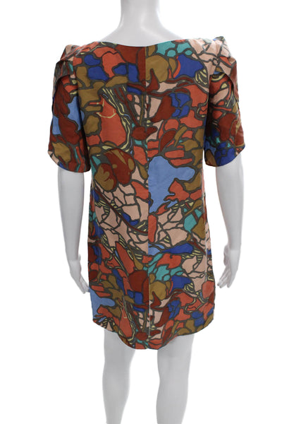 Comptoir Des Cotonniers Women T-Shirt Dress Multicolor Silk Size 36