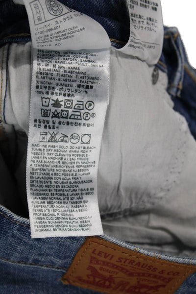 Levis Womens Skinny Blue Cotton Jeans Button Size 25