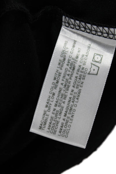AG Adriano Goldschmied Women Blouse Black Cotton Boat Neck Long Sleeve Size XS