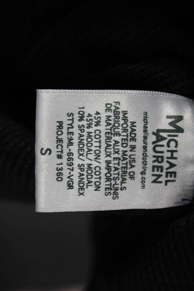 Michael Lauren Womens Cardigan Black Long Sleeve Round Neck Size S