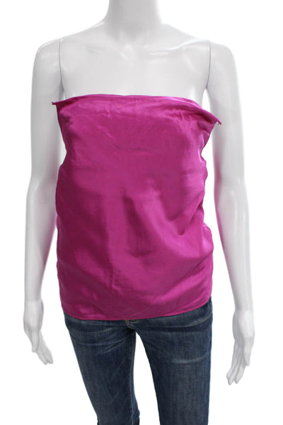 Cami Women Strapless Silk Blend Camisole Sleeveless Pink Solid Size 2XS