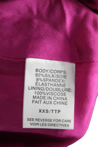 Cami Women Strapless Silk Blend Camisole Sleeveless Pink Solid Size 2XS