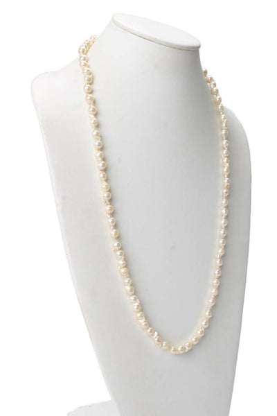 Designer Womens Baroque Pearl Strand Necklace 31" 59.2g