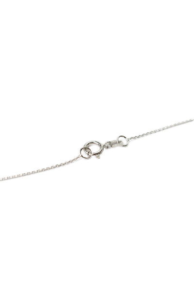 Midas Womens 14k W Gold ~.45CT Lab Created Diamond Pendant Necklace 16" 1g