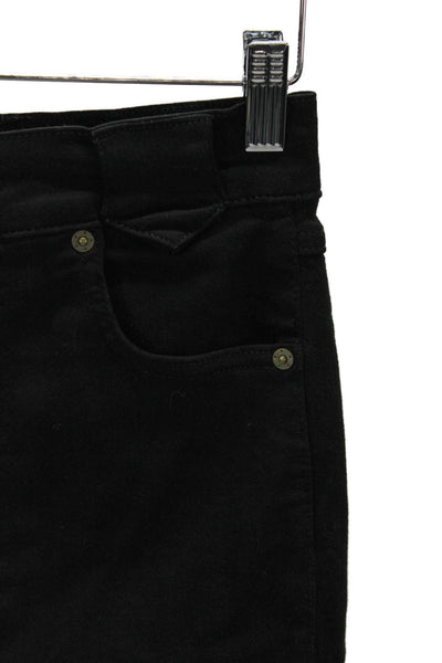 Frame Womens High Rise Ankle Jeans Black Cotton Size 24