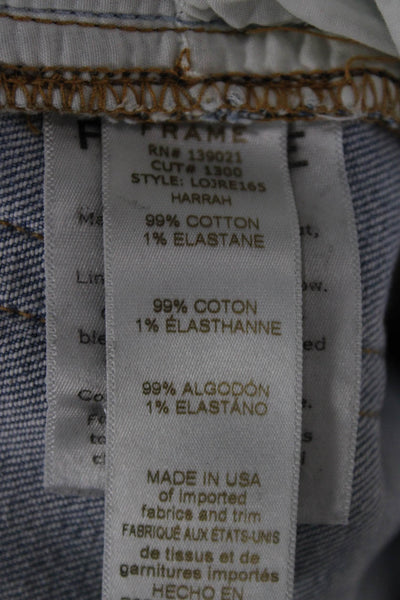 Frame Denim Womens Blue Straight Jeans High Rise Size 28