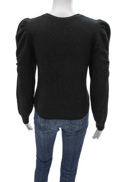 Frame Womens Black 100% Cashmere V Neck Long Sleeve Pullover Sweater Size S