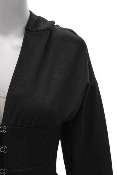 Superdown Womens Cardigan Black V Neck Long Sleeve 60% Cotton Size S