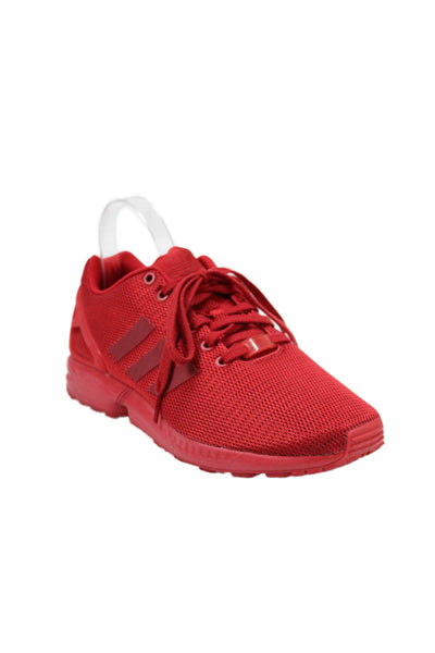 Adidas Mens Lace Up ZX Flux Walking Sneakers Red Size 10