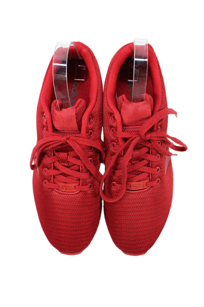 Adidas Mens Lace Up ZX Flux Walking Sneakers Red Size 10