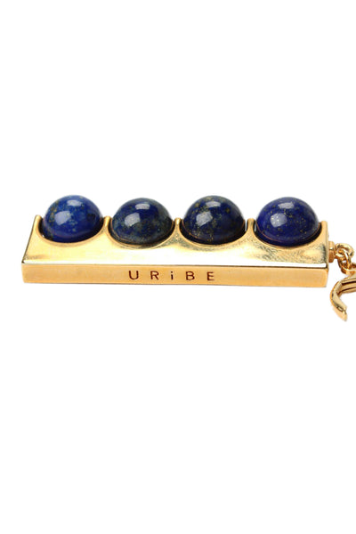 URiBE Womens Gold Plated Lapis Lazuli Maureen Dangle Earrings