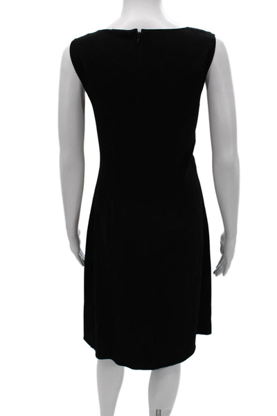 Elie Tahari Womens Sheath Dress Black V-Neck Sleeveless Knee Length Size 6