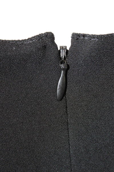 Elie Tahari Womens Sheath Dress Black V-Neck Sleeveless Knee Length Size 6