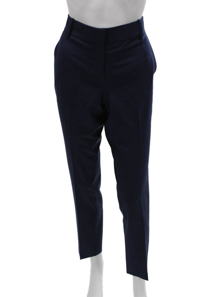 Theory Women Blue Wool Dress Pants Zip Closure Inseam 30 Size 4