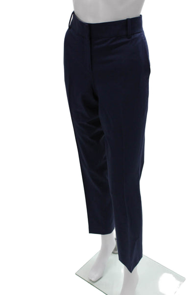 Theory Women Blue Wool Dress Pants Zip Closure Inseam 30 Size 4