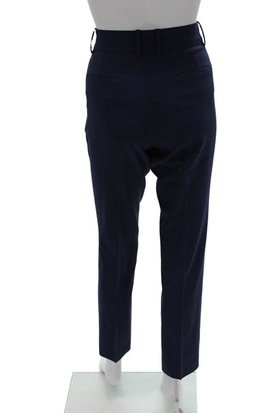 Theory Women Blue Wool Dress Pants Zip Closure Inseam 30 Size 4