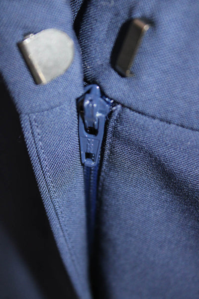 Theory Women Blue Wool Dress Pants Zip Closure Inseam 30 Size 4