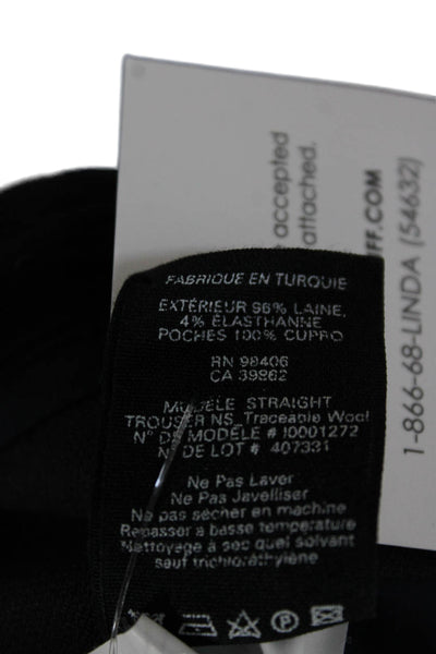 Theory Women Blue Wool Dress Pants Zip Closure Inseam 30 Size 4