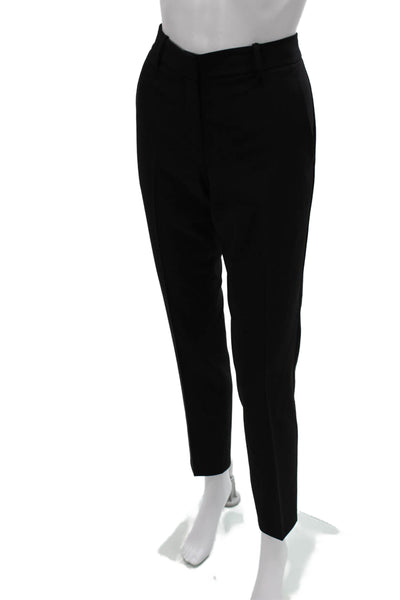 Theory Womens Dress Pants Black Polyester Zip Solid 31 Inseam Size 4