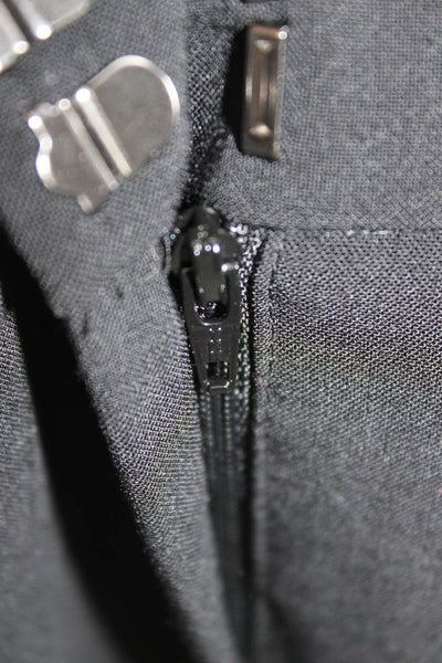 Theory Womens Dress Pants Black Polyester Zip Solid 31 Inseam Size 4
