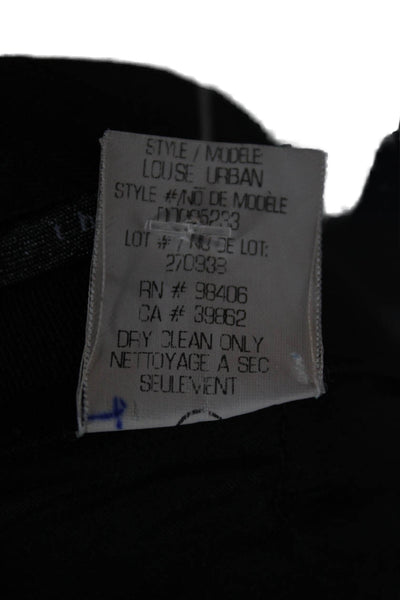 Theory Womens Dress Pants Black Polyester Zip Solid 31 Inseam Size 4