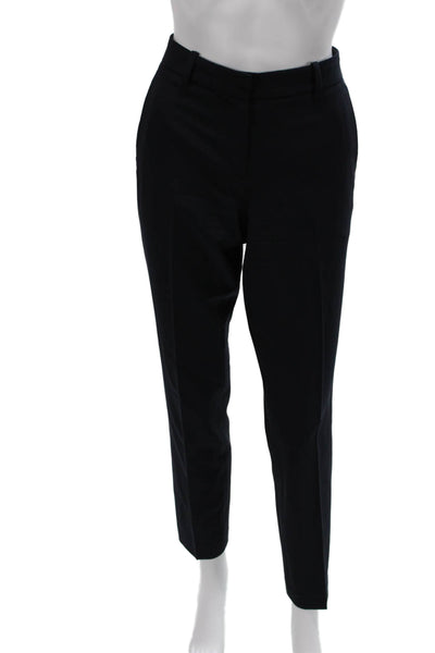 Theory Womens Ankle Pants Blue Polyester Zip Solid Fall Size 4