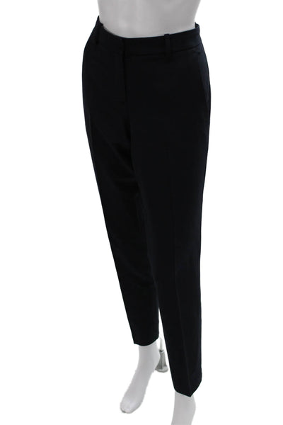 Theory Womens Ankle Pants Blue Polyester Zip Solid Fall Size 4