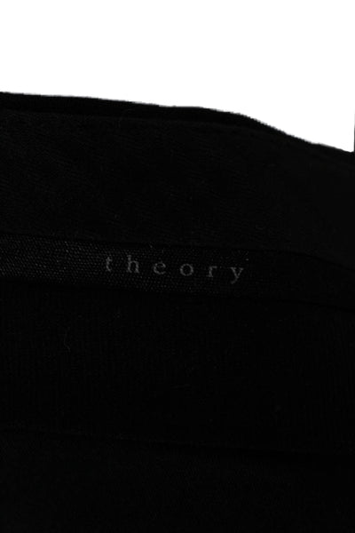 Theory Womens Ankle Pants Blue Polyester Zip Solid Fall Size 4