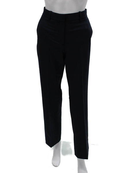 Theory Women Blue Wool Dress Pants Zip Inseam 30 Size 4