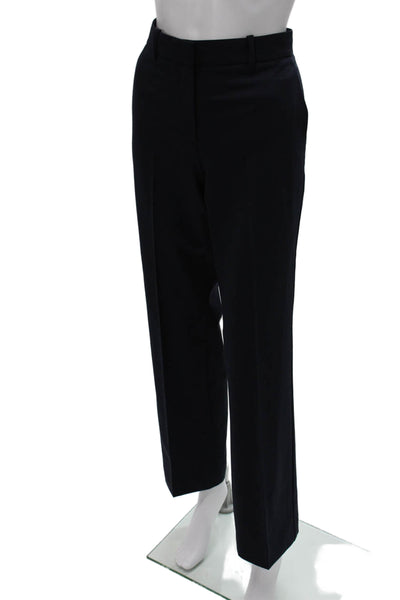 Theory Women Blue Wool Dress Pants Zip Inseam 30 Size 4