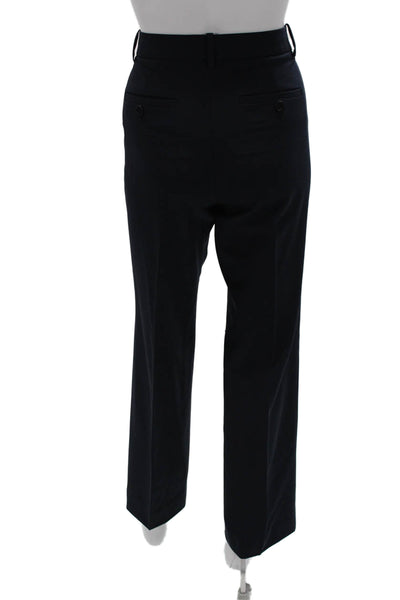 Theory Women Blue Wool Dress Pants Zip Inseam 30 Size 4