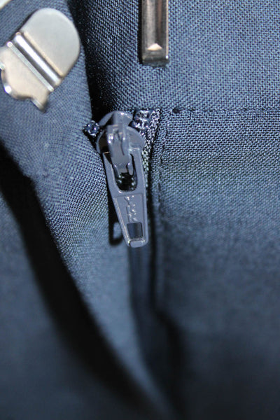 Theory Women Blue Wool Dress Pants Zip Inseam 30 Size 4
