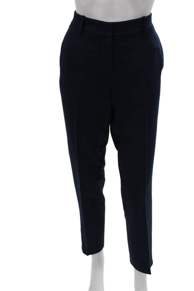 Theory Womens Dress Pants Blue Triacetate Zip Size 4