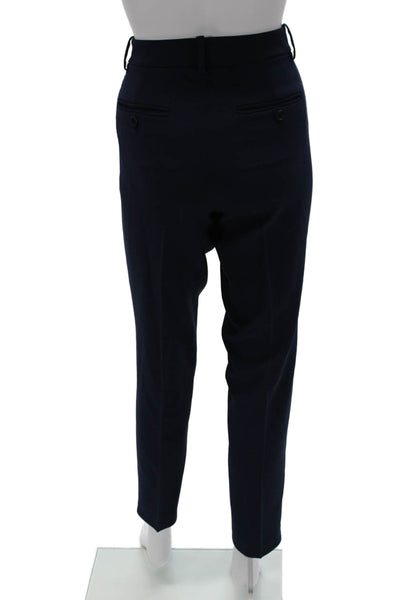 Theory Womens Dress Pants Blue Triacetate Zip Size 4