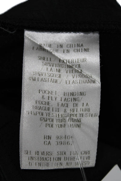 Theory Womens Dress Pants Gray Virgin Wool Zip Closure Inseam 28 Size 4