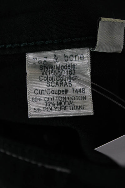 Rag & Bone Jean Womens Skinny Jeans Green Cotton Size 28