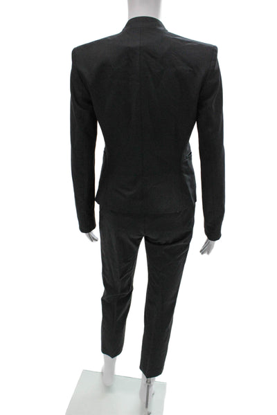 Theory Women Pantsuit Gray Virgin Wool Long Sleeve Size 0