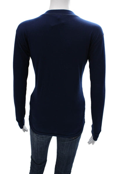 Patagonia Women Blue Henley Long Sleeve Basic T-Shirt Size S