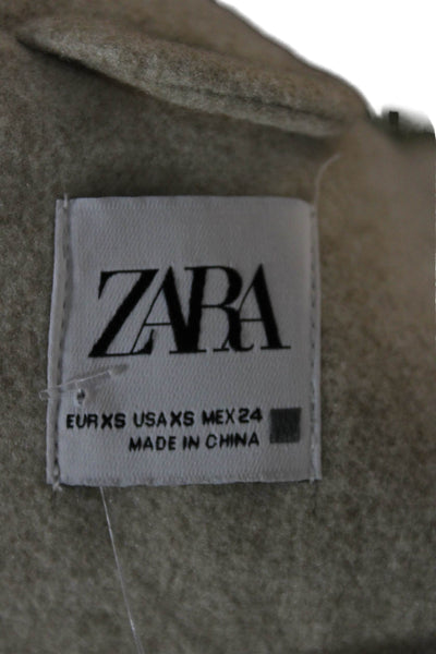 Zara Womens Sleeveless Tie Vest Beige Polyester Solid Fall Size XS