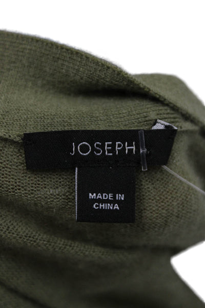 Joseph Womens V-Neck Cashmere Cardigan Green Long Sleeve Size XS
