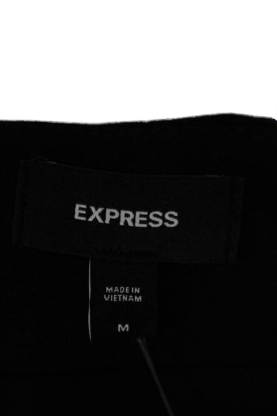 Express Womens Basic Jacket Black Tie Long Sleeve Size M