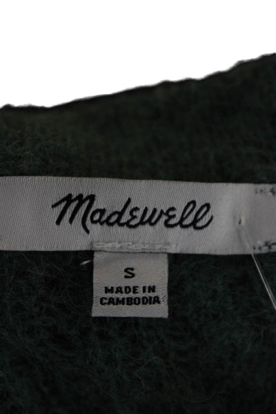 Madewell Womens Alpaca Blend Cardigan Sweater Green Long Sleeve Size S