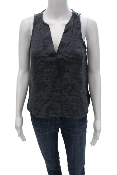 Splendid Womens Gray Cotton V Neck Sleeveless Basic Tank Size S
