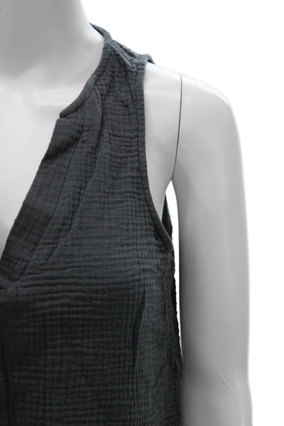 Splendid Womens Gray Cotton V Neck Sleeveless Basic Tank Size S