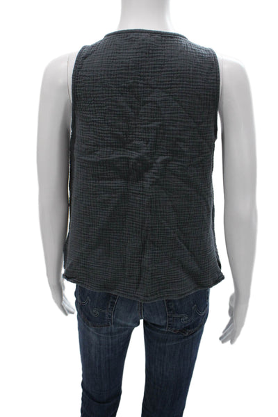 Splendid Womens Gray Cotton V Neck Sleeveless Basic Tank Size S