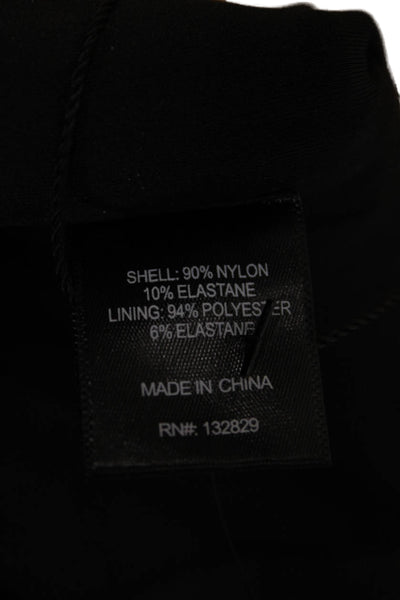 Majorelle Women Off Shoulder Cropped Blouse Black Nylon Long Sleeve Size S