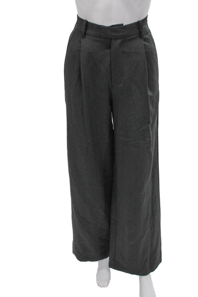 Aqua Womens Dress Pants Gray Polyester Zip Solid Fall Size S