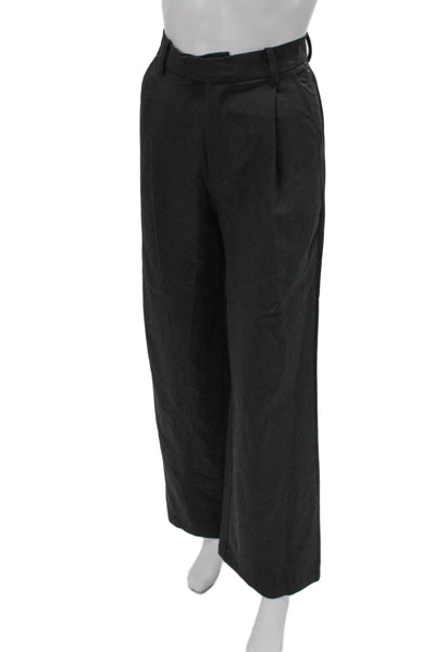 Aqua Womens Dress Pants Gray Polyester Zip Solid Fall Size S