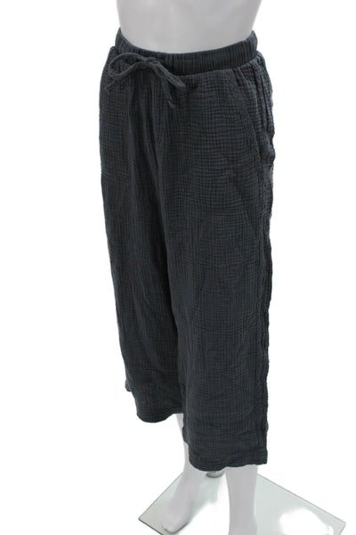 Splendid Women Gray Cotton Drawstring Culotte Pants Size S