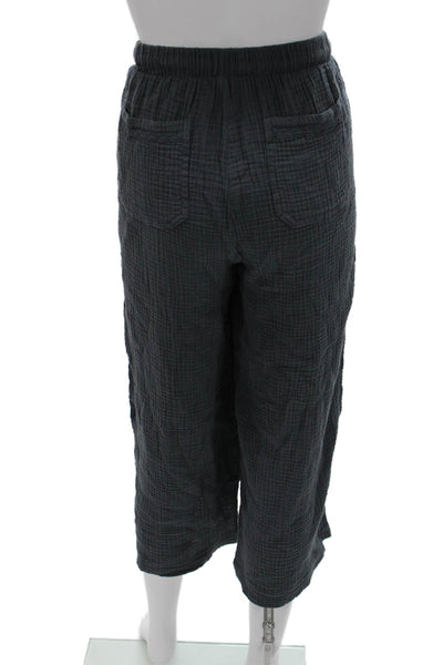 Splendid Women Gray Cotton Drawstring Culotte Pants Size S